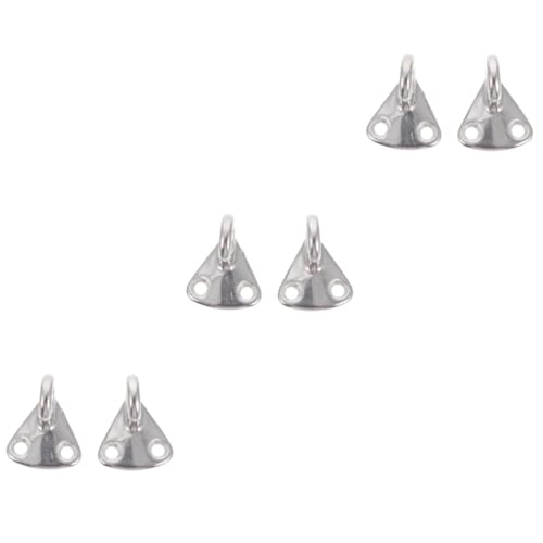 ibasenice 3sets Stainless Steel Hooks Heavy Duty Hooks for Yacht Supplies 2pcs*3