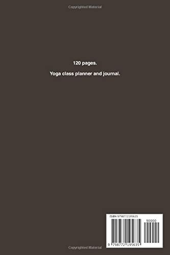Yoga Teacher Journal Class Planner Lesson Sequence Notebook - Image 2