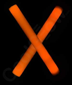 Fun Central - 12 Pack - Orange Led Foam Sticks| In Bulk | For Birthdays, Weddings, Raves, Edm Concerts, Halloween Party Supplies, Glow In Dark Party, Sensory Toys For Kids #TOP2