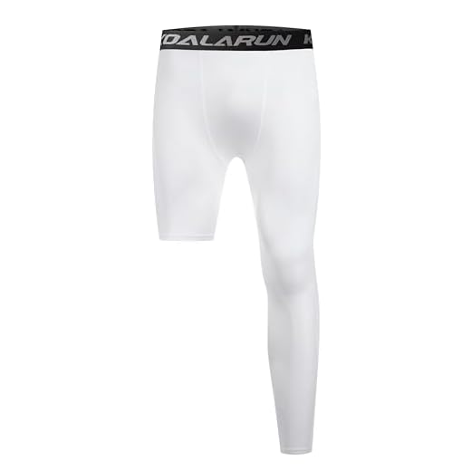 Koalarun One Leg Compression Tights Full Length for Basketball Single Leg Long Pants Sports Base Layer Leggings 1-2 Pack