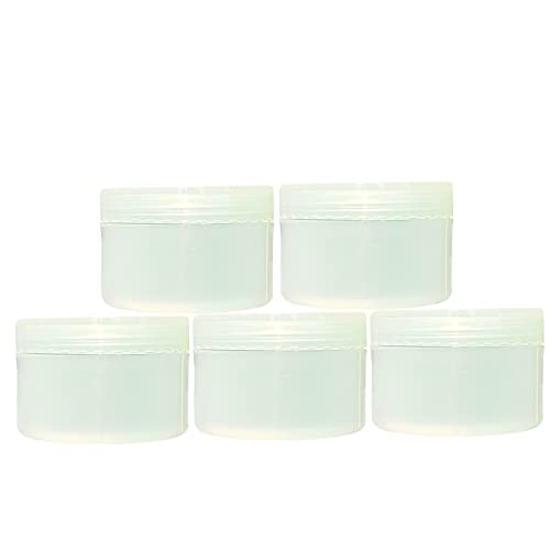 Image of Zenvista 50gm Pearl White Pet Jars, With Translucent Lid, For Creams, Face gels & Lip Balms, (Pack of 5)