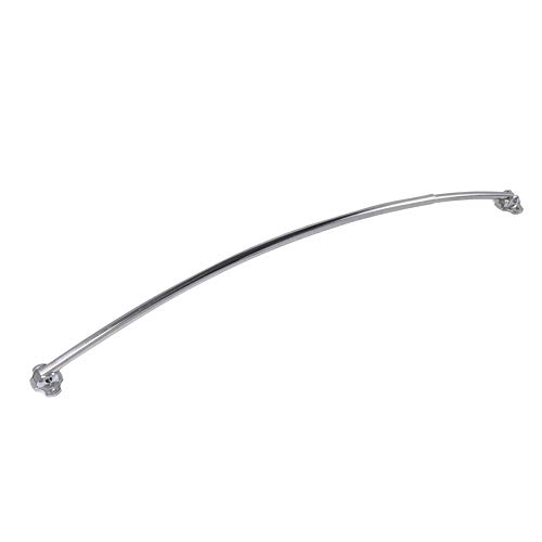 TENOVEL Rust Proof Curved Shower Curtain Rod, Adjustable Curved Shower Rod 50"-72", Double Glide Shower Curtain Hooks/Rings-Polished Chrome - Thumbnail 6