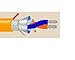 1335A 500FT 16 AWG 1P Twisted Stranded Overall Foil/TC Braid 65% Industrial Data Cable ISA/SP-50 PROFIBUS DP CM/PLTC/ITC - Orange Belden