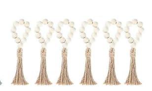 Boho Deko Tischdeko Set, für Hochzeitsdeko & Party Deko & Festival Deko | Tischläufer Grün & Modern, 6 Platzset Boho Gestrickte, 6 Stoffservietten Salbeigrün, 6 Serviettenringe Holz, 6 Set Tischdeko