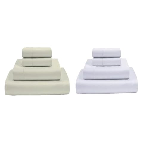 MyGiza Sheets Queen 4 PC Sheet Set Deep Pocket 18",100% Giza Egyptian Cotton Cover