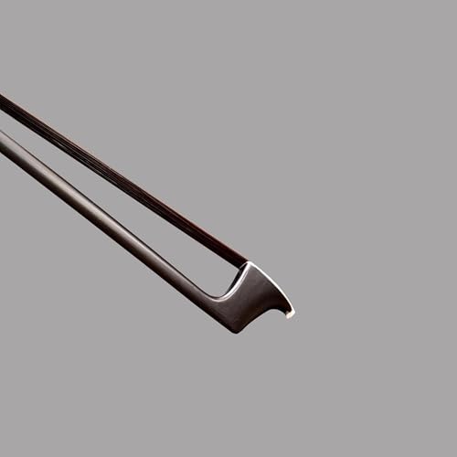 Arco Para Violino Arco De Violino 4/4 Fibra De Carbono Preta Bastão Redondo Flor De Sapo De Ébano Es