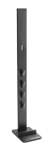 Meliconi Cleaning Tower, Support au Sol pour aspirateurs Dyson, Peut contenir jusqu'à 8 Accessoires, Cache Les câbles, Noir