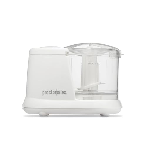 Comparison: Best Electric Nut Chopper 8 Proctor Silex Durable Electric Vegetable Chopper & Mini Food Processor for Chopping, Puree & Emulsify, 1.5 Cup, White