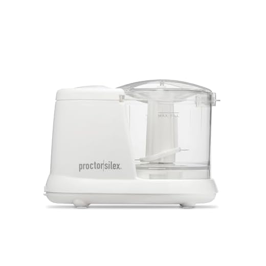 Proctor Silex Durable Mini Food Processor & Vegetable Chopper to Chop, Puree & Emulsify, 1.5 Cup, White
