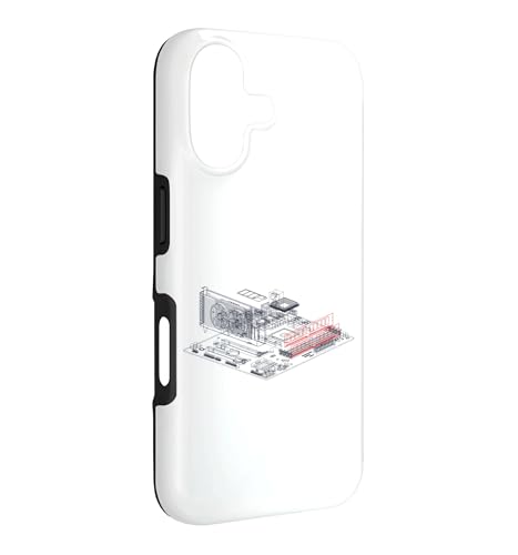 Image of RAM Card Wireframe Computer Motherboard IT Tech Geek Nerd Case for iPhone 17