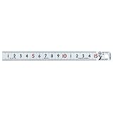 シンワ測定(Shinwa Sokutei) ピックアップ スケール シルバー cm表示 上下段 1mmピッチ 15cm JIS1級 赤数字入 13131