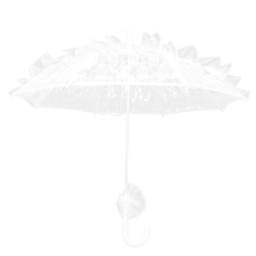 TINEASUR Pink Lace Umbrella Wedding Umbrellas for Rain Bridal Umbrella for Photography Stage Performance Prop for Wedding Party Cosplay