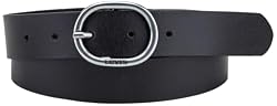 Levi's Hermosilla, Cinturón Mujer, Negro (Regular Black), 80