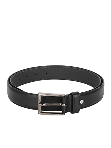 Image of UrbanMark Heavy Duty Faux Leather Black Formal Belt For Men
