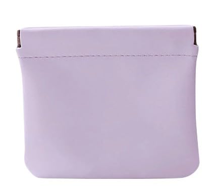 1Pc Purple Pocket Cosmetic Bag Mini PU Leather Makeup Bag Portable Squeeze Top Make Up Bags Jewelry Pouch Travel Bag Coin Holder for Women Ladies D1-TPSNB,Bags and Cases,Cosmetic Bags,Personal Care