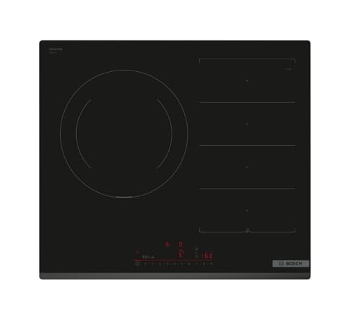 Bosch - Plaque à induction, 60 cm, série 6, Flexinduction et zone de 28 cm, Electronique DirectSelect, PerfectFry Plus, Home Connect, noir, PXJ631HC2E