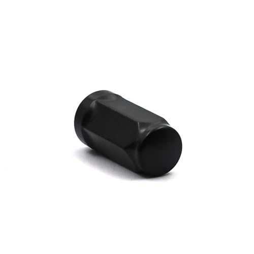 Image of 24pcs M14X1.5 Black Wheel Lug Nuts, 3 /4 inch Hex 1.9inch Tall Conical Seat Close End Bulge Acorn Lug Nuts