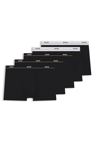 BOSS Herren Trunk 5p Co/EL Boxershorts, New - Black1, XL EU