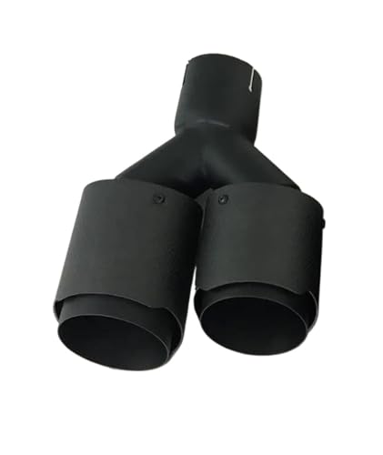 Tuyaux d'échappement voiture universel double 54-101mm silencieux acier embout carbone