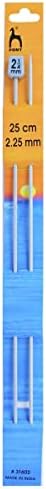 Pony P31667 | ABS Plastic Single Pointed Knitting Needle | 8mm x 25cm | 2 pack