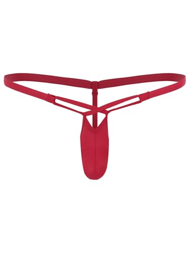 Men's Sissy Pouch Jockstraps Micro T-back G-string Thongs Underwear Cut Out Sissy Panties