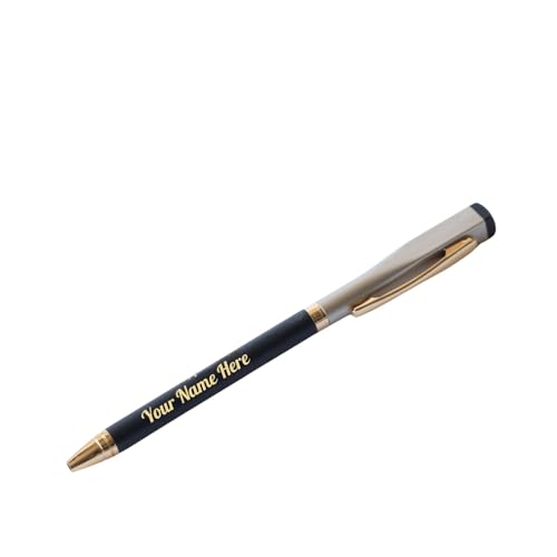 Image of Personalized Pen with Name Engraved I Metal Classy Customized Roller Ball Pens I Comfortable to Hold & Write I Gift for Men & Women Birthday Corporate Gifting (Diamond pen.)
