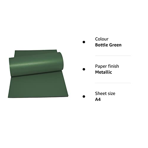 Mufira Pearlescent 300gsm Double Sided A4 Card 10 Pack Perfect for Art & Crafts & Card Making (Bottle Green) - Image 2