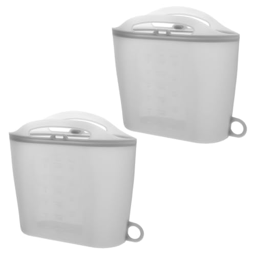 Vaguelly 2 Piezas Bolsa De Almacenamiento Bolsas Para Cocinar Vapor En Microondas Almacenamiento De Vegetales Bolsas De Vapor De Gran Capacidad Silicona De Grado Alimenticio Dark Grey