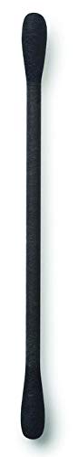 Black Cotton Swabs (100 ct) – Oval Shaped, Eco-Friendly, Gentle and Precise Swabs for Personal Care, Beauty, and Household Use