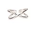 MiYa Jewelry Handmade Silver Criss-Cross X Shape Adjustable Toe Ring, 925 Sterling Silver, Elegant Samll Dainty Open Toe, Pinky or Knuckle Rings for Women (Silver-Criss-Cross)