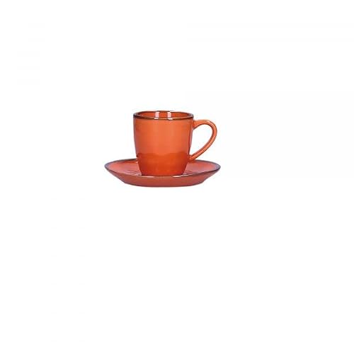 Rose & Tulipani Milano Orange Rose & Tulipani - Concerto Coffee Cup With Saucer