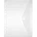 FolderSys 10 x Dokumentenmappe A4 PP mit Lochrand Klettverschluss farblos matt