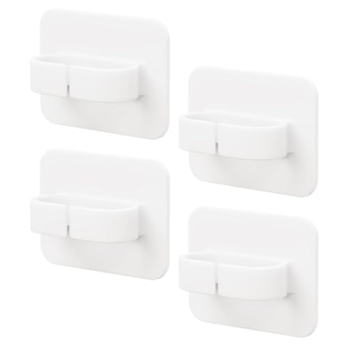 ULTECHNOVO Lot de 4 Crochets Adhésifs Multifonctionnels en Hips Inoxydable, Crochets Muraux Circulaires pour Flacons Pulvérisateurs, la Cuisine et Salle de...