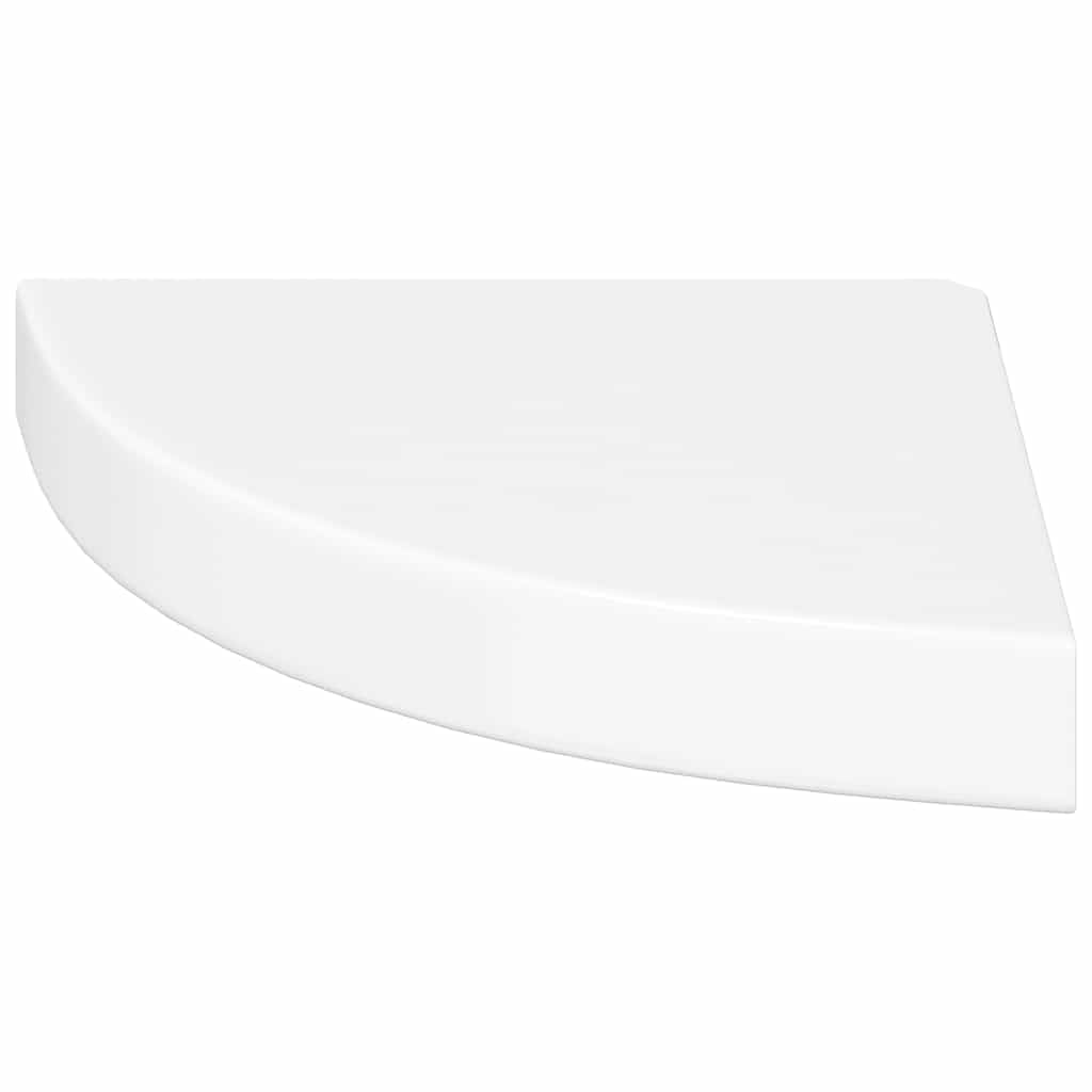 Mensole angolari galleggianti, confezione da 4, bianco lucido, MDF