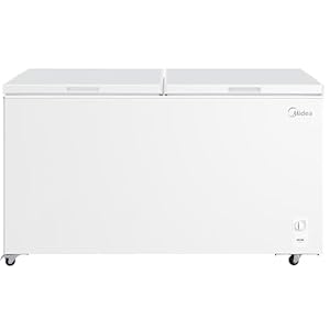 Midea Chest Freezer, White, 508 Litre Capacity, Fast Freeze, 4-Star Rating, 41 dB, Energy Rating E