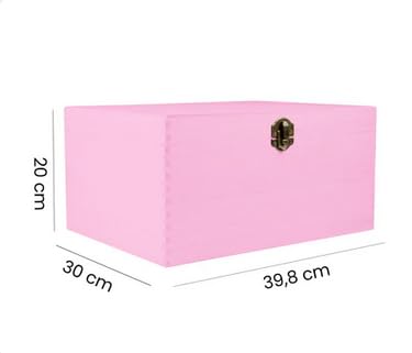 Holzbox mit Deckel Rosa – Aufbewahrungsbox aus Naturholz – Holzkiste zur Aufbewahrung & Dekoration – Rosa Holz-Kiste mit Deckel für Kinderzimmer, Deko & Haushalt – Deko Box aus Holz vielseitig nutzbar