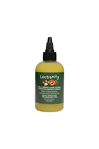 Locsanity Shea & Apricot Loose, Natural Strength & Growth Formula Dreadlock Natural Hair Rolling And Conditioning Oil #TOP9