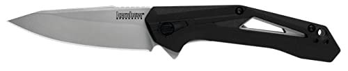 Kershaw Airlock Pocket Knife, 3" 4Cr14 Steel Blade, SpeedSafe Assisted Folder Opening EDC, Discreet Pocketclip Carry,Black