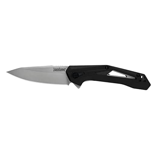 Kershaw Airlock Pocket Knife, 3" 4Cr14 Steel Blade, SpeedSafe Assisted Folder Opening EDC, Discreet Pocketclip Carry