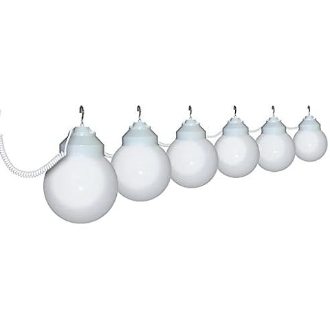 TentandTable 8 Globe Light Set, White with White Cord, 30 ft Cover