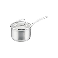 Scanpan Impact Stainless Steel Saucepan with Glass Lid, 14 cm/1.2 Litre
