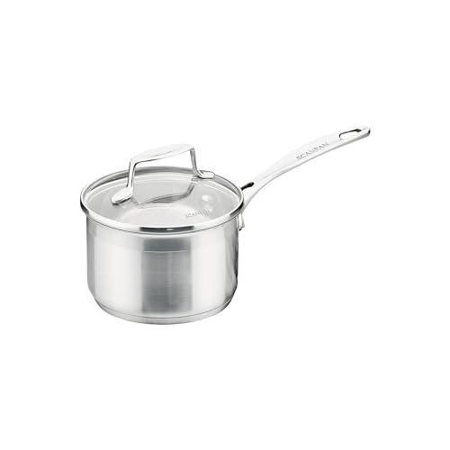 Scanpan Impact Stainless Steel Saucepan with Glass Lid, 14 cm/1.2 Litre