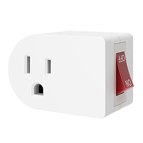 image for Oviitech 4 Pack Grounded Outlet Wall Tap Adapter with On/Off Power Swi