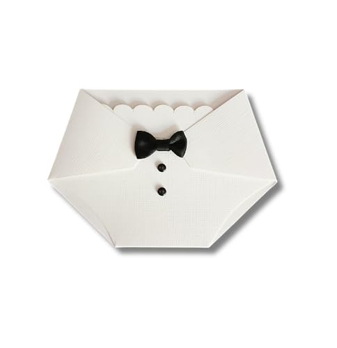 Boy Baby Shower Diaper Gift Card Holder Game Prize Little Man, Oh Baby - Black Bowtie