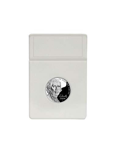 BCW Coin Display Slab Inserts - Nickel | 25 Pack Slab Inserts | White Foam Archival Storage Inserts for US "Jefferson" Nickel Collectors | Sized for 21.2mm Coins | Compatible with BCW Slabs