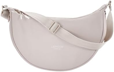 LARKSON Crossbody Bag Damen & Herren Beige - Solveig Medium | Umhängetasche im Halbmond Style, Halbrunde Schultertasche, Moon Bag Design, Wasserabweisend