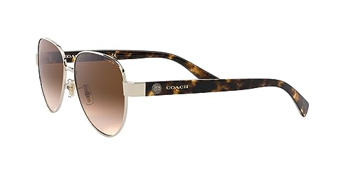 Coach HC7111 Sunglasses, Light Gold/Brown Gradient, 57 mm3