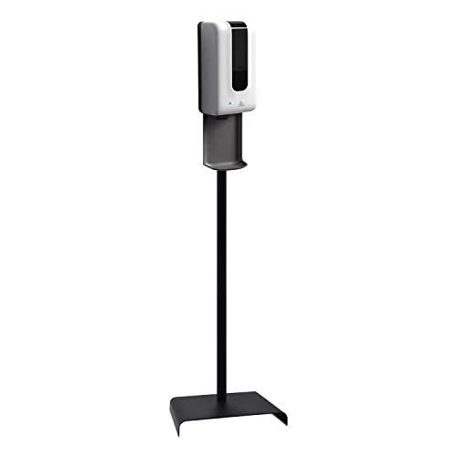 Image of Automatic Hand Sanitizer Dispenser with Floor Stand and Tray, 1,200 Ml, 13 X 11.4 X 51.63, White /Gray