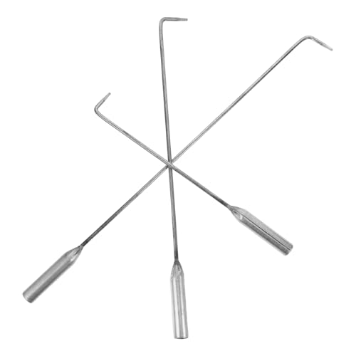 Homoyoyo 3 Ganchos De Mano Para Tapa De Alcantarilla Ganchos Para Cocina Ganchos Para Chimenea Ganchos Para Carne Ganchos Enrollables Para Puerta De Garaje Ganchos Para Colgar