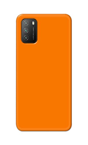 Image of Plain Orange Hard Back Case Cover for Poco M3 Back Cover -(J5) VNS2229